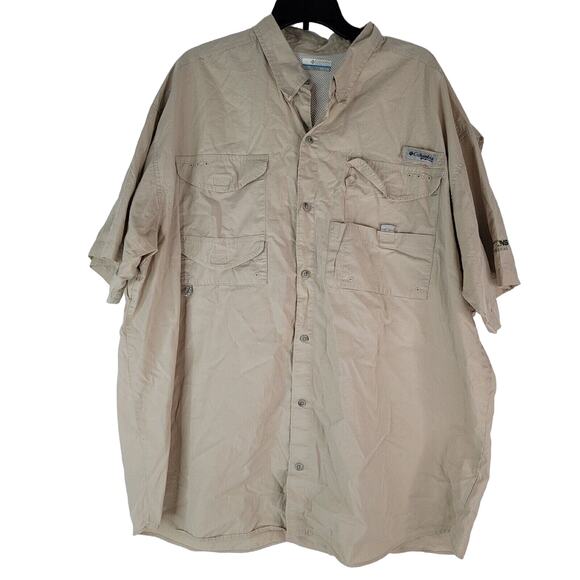 Columbia Shirt Mens XXL PFG Omni Shade Button Down Vented Fishing Hiking - Picture 1 of 10
